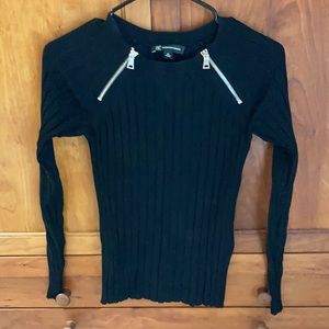 INC zipper-detail sweater